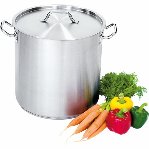 Garnek wysoki z pokrywką, stalowy, Ø 280 mm, V 15.4 l | Stalgast 011282