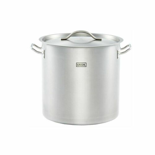Garnek wysoki z pokrywką, stalowy, Ø 360 mm, V 36.6 l | Gredil 011365