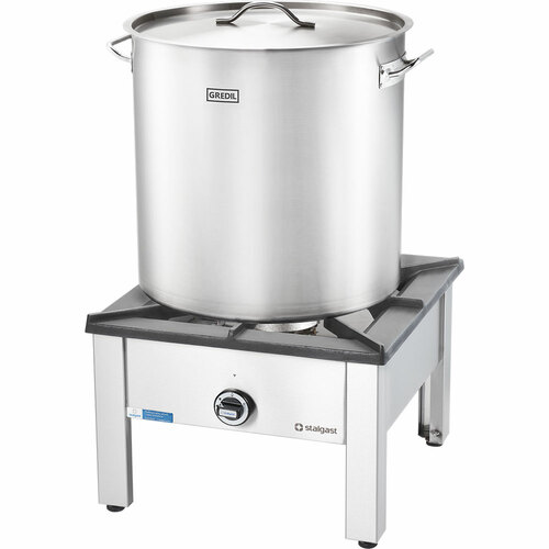 Gastronomiczny garnek wysoki z pokrywką, stalowy, Ø 400 mm, V 50.3 l | Gredil 011405