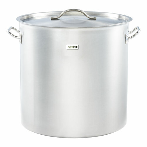Gastronomiczny garnek wysoki z pokrywką, stalowy, Ø 450 mm, V 71.6 l | Gredil 011455