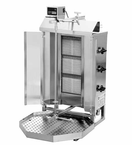 Gyros | opiekacz gazowy do kebaba | 3 palniki | wsad 40kg | Resto Quality KLG220