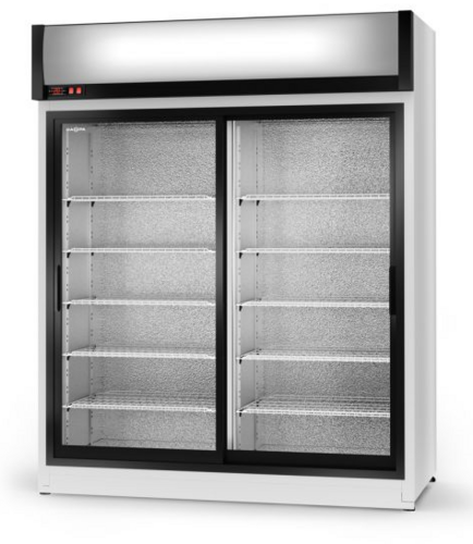 Szafa 2-drzwiowa chłodnicza przeszklona RAPA Sch-SR 1400 AG | RAPA Sch-SR 1400 AG OR