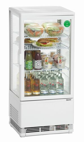 Profesjonalna witryna chłodnicza Mini 78 litrowa, oświetlenie led, kolor biały Bartscher 700578G
