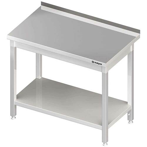 Stół nierdzewny z półką przyścienny skręcany 1200x700x850 mm | Stalgast 611327
