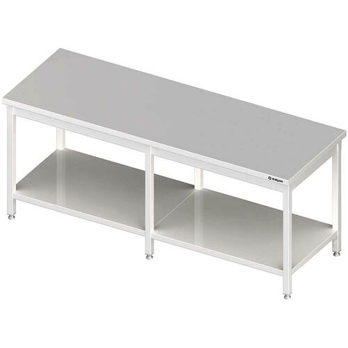 Stół centralny z półką 2100x800x850 mm spawany | Stalgast 980118210