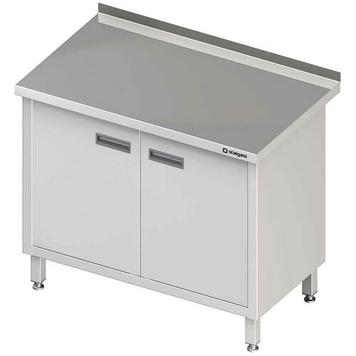 Stół przyścienny z drzwiami skrzydłowymi 1100x600x850 mm | Stalgast 980156110