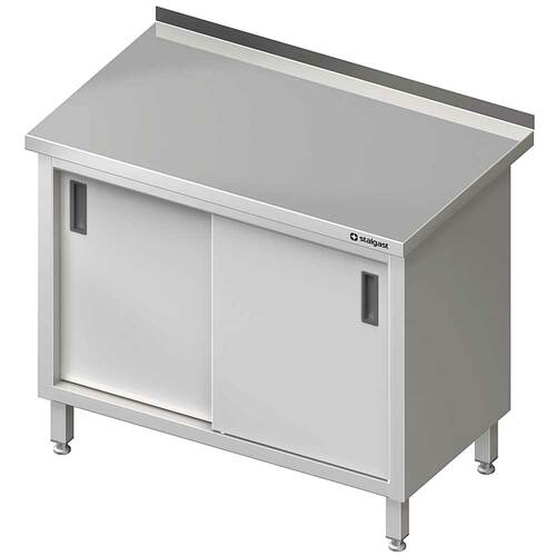 Stół przyścienny z drzwiami suwanymi 800x600x850 mm | Stalgast 980186080