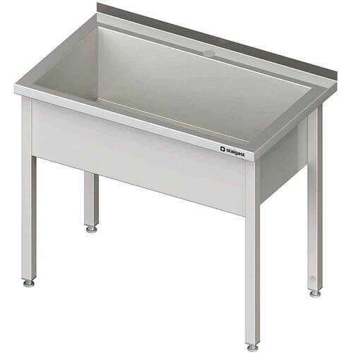 Stół z basenem 1-komorowym spawany 1100x600x850 mm h=300 mm | Stalgast 981336110