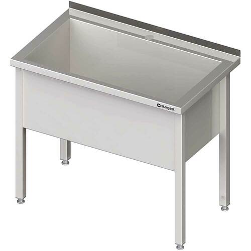 Stół z basenem 1-komorowym spawany 1100x700x850 mm h=400 mm | Stalgast 981347110