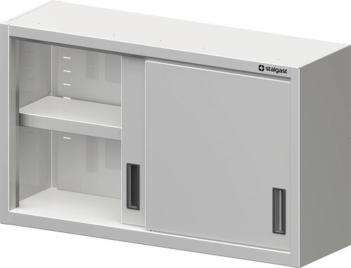 Szafka wisząca nierdzewna drzwi suwane 1500x300x600 mm | Stalgast 981723150