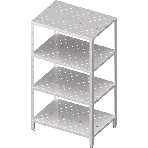 Regał magazynowy,półki perforowane 1100x500x1800 skręcany | Stalgast 981895110