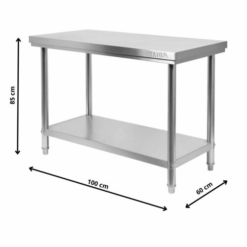 Stół roboczy nierdzewny z półką 1000×600×H850mm YG-09001