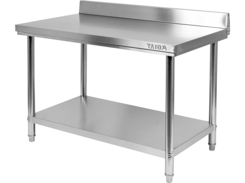 Stół nierdzewny przyścienny z półką do gastronomii 800x600x850 mm | Yato Gastro YG-09020