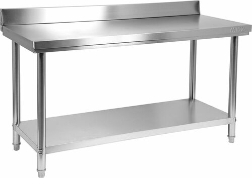 Stół przyścienny składany z półką 1600x600x850(H) + 100mm | Yato Gastro YG-09025
