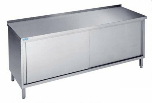 Stół gastronomiczny do pracy z drzwiami suwnymi 1600x700x850 mm | Rilling ASS0716C0000