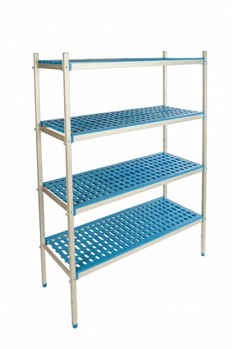 Regał aluminiowo-polipropylenowy 4-półkowy 1900x400x1750 mm | Alushelf 40167