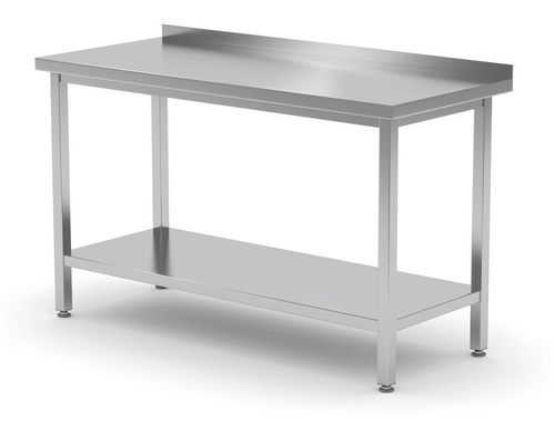 Stół nierdzewny 1600x700x850 mm przyścienny roboczy z półką - skręcany | Hendi 812754