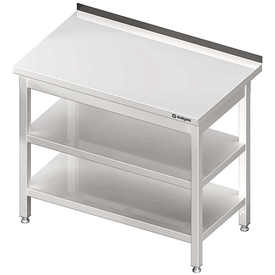 Stół przyścienny z 2-ma półkami 1600x700x850 mm spawany | Stalgast 980067160S