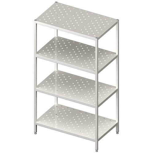 Regał magazynowy,półki perforowane 1000x500x1800 spawany | Stalgast 981865100S