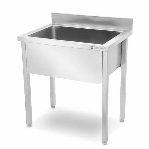 Stół z basenem 1-komorowym| 800x600x850 mm | skręcany| Resto Quality RQMSB6080