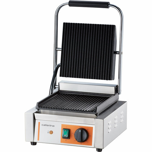 Kontakt-grill ryflowany pojedynczy 1.8 kW | Caterina 742018 Stalgast