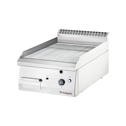 Płyta grillowa gastronomiczna gazowa, ryflowana, 6.5 kW, G30, chrom | Stalgast 9736230