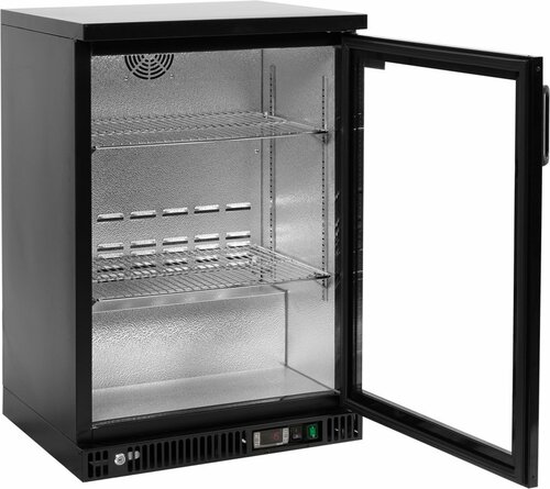 Chłodziarka przeszklona do butelek czarna 142L | Yato Gastro YG-05350
