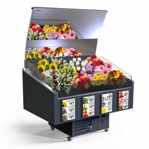 Lada chłodnicza na kwiaty 145x95x191 cm RAPA L-BK | RAPA L-BK 145/95/191