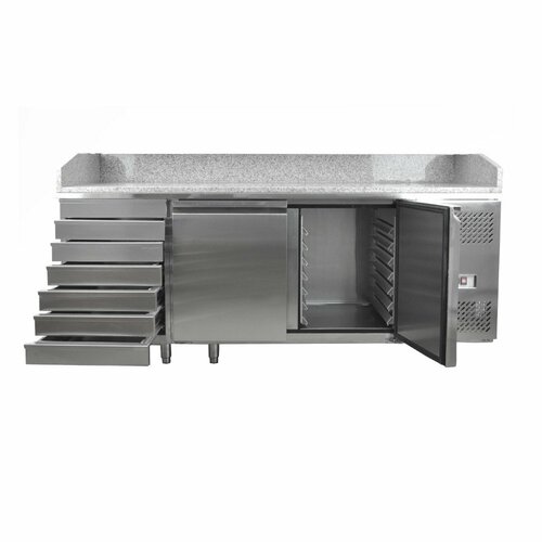 Stół chłodniczy do pizzy z garownikiem 580l | PROBOX PXEPF3480