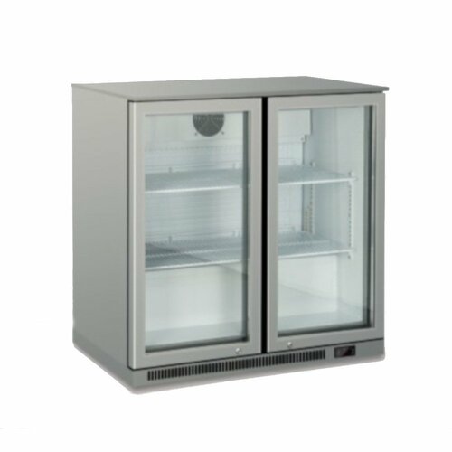 Witryna barowa dwudrzwiowa, nierdzewna 220l PXDBQ220SO| PROBOX PXDBQ220SO / GLASS