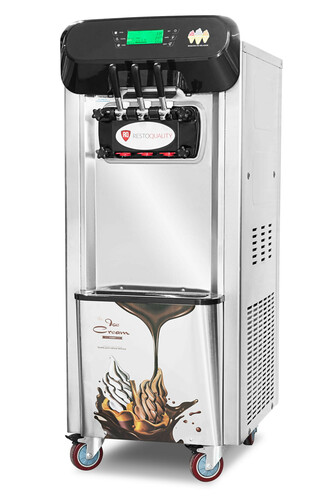 Maszyna do lodów włoskich | automat do lodów soft | 2 smaki + mix | nocne chłodzenie | wolnostojąca | 2X5,8L | RQX208CR...