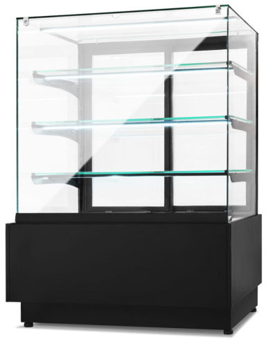 Witryna cukiernicza neutralna Dolce Visione Neutro Premium 900 z podświetlanym cokołem | 900×690×1300 mm 