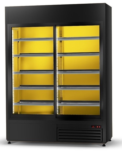 Szafa chłodnicza przeszklona, bez przegrody | RAPA SR 1400/WH/BP