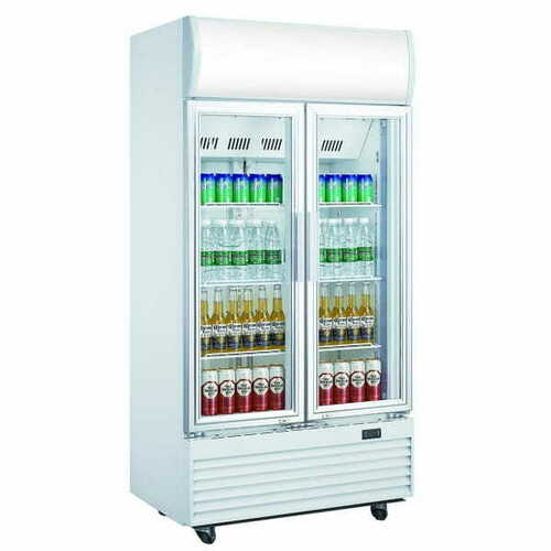Szafa chłodnicza przeszklona, srebrna ramka 800L| PROBOX PXLG 800 SILVER