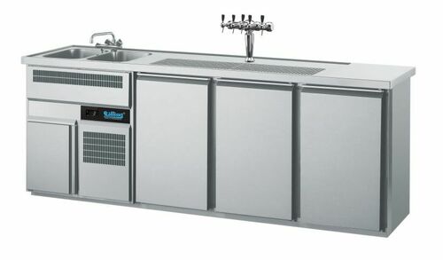 Barowy stół chłodniczy 3-drzwiowy 2500x700x980 mm | Rilling AGTM732L81-1/1/1