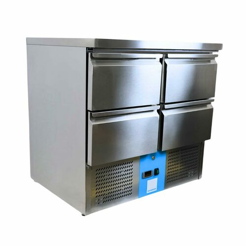 Stół chłodniczy nierdzewny z szufladami 240L | Ice Horizon S901-4D