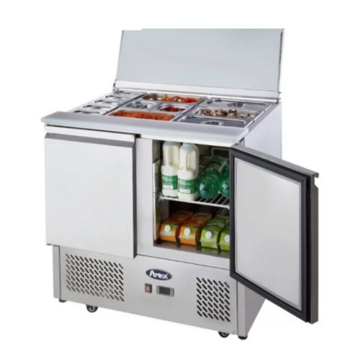 Stół chłodniczy sałatkowy 2-drzwiowy 300L | ESL 3800GR ATOSA