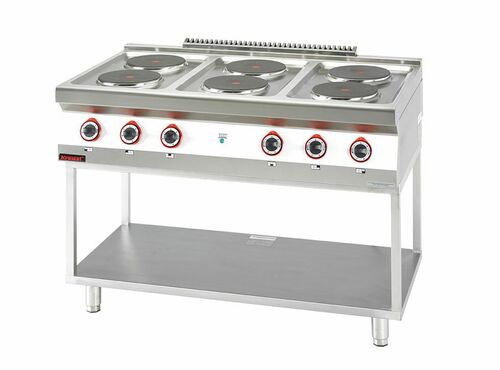 Trzon gastronomiczny elektryczny 6 płyt okrągłych 6x2,6kW na podstawie szkieletowej
