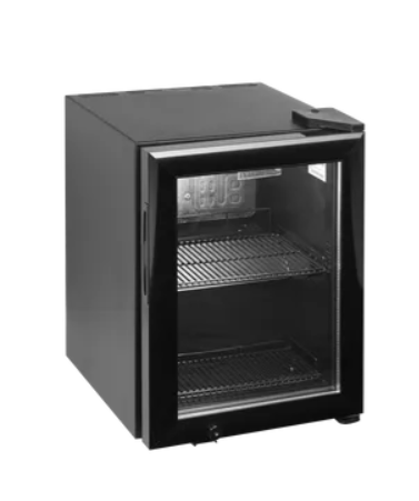 Chłodziarka podblatowa przeszklona czarna 22L | BC30 Tefcold