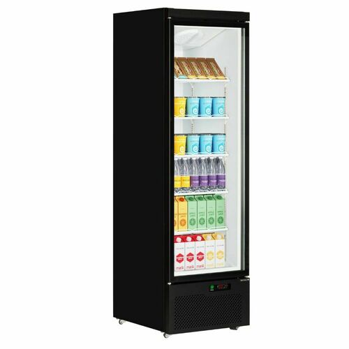 Szafa chłodnicza przeszklona czarna 614L | Atom Maxi C1DB Tefcold