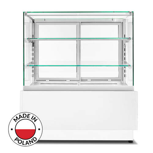 Witryna cukiernicza neutralna Dolce Visione Breve Neutro Premium 900 | wnętrze ze stali nierdzewnej | wersja obniżona |...