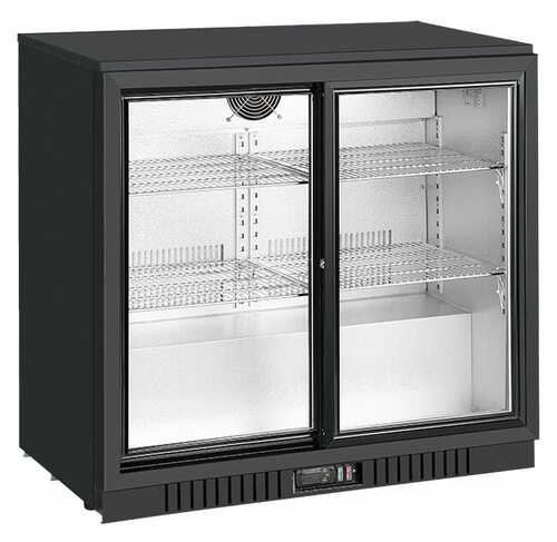 Barowa szafa chłodnicza  | chłodziarka podblatowa | 2-drzwiowa | drzwi przesuwne | 198 l | SC211SLE (RQ-208SC)