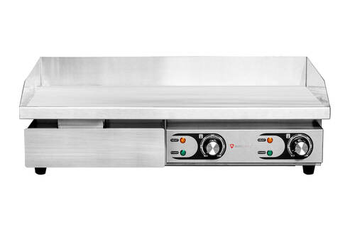 Płyta grillowa elektryczna | gładka | nastawna | 2,2 + 2,2 kW | 730x470x250 mm | RQEG820