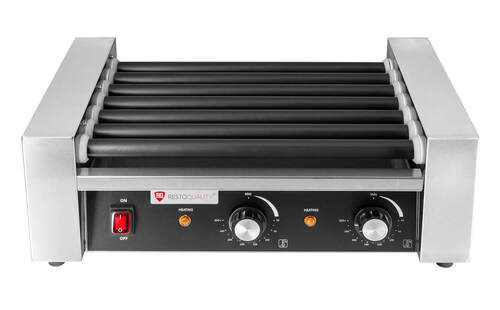 Opiekacz rolkowy do hot dogów | Podgrzewacz rolkowy | 7 rolek | teflon | 520x305x205 | RQHD-7