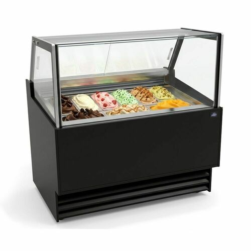 Konserwator do lodów na 9 kuwet z szybą prostą 285L | PROBOX PXRTD-9PZ BLACK